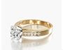 14K Yellow Gold Channel Set Round Shaped Diamond Engagement Ring-11140y14