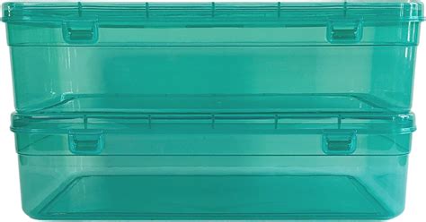 Feliz Clear Plastic Extra Large Storage Box Set of 3 (Size 11.5 x 7.75 ...