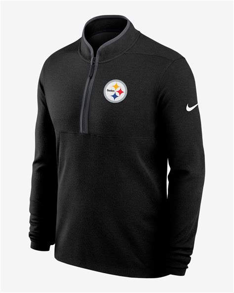 Pittsburgh Steelers Logo Victory Men's Nike Dri-FIT NFL 1/2-Zip Long ...