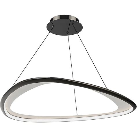 WAC Lighting PD-41433-30-BC Oyster Pendant Black Chrome in the Pendant ...