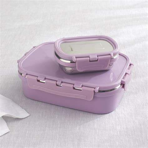 Buy Back To School Spark Set of 2 Stainless Steel Insulated Lunch Box ...