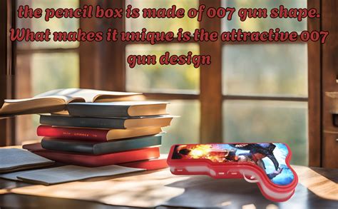 Pencil Box for Kids with Lock & Built-in Sharpener – Gun Shaped School ...