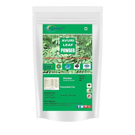 Neotea Avuri Leaf Powder Indigo for Black Hair Colour | Organic Natural ...