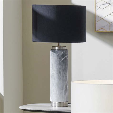 Carrara Grey Tall Table Lamp | Dunelm