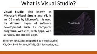 Image result for Visual Studio Environment Description