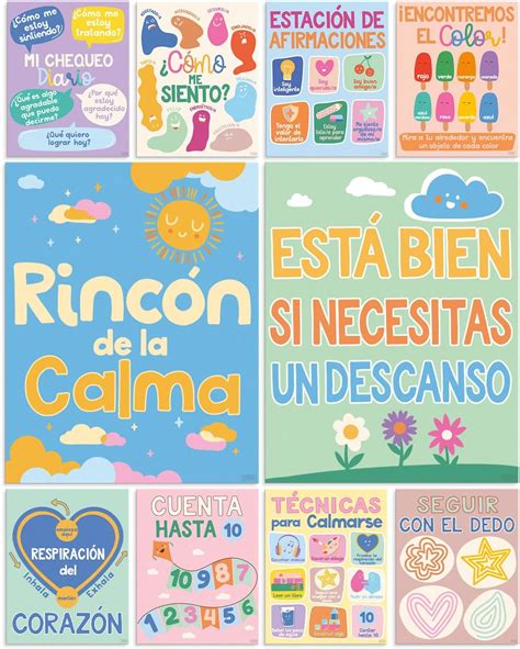 Amazon.com: S&O Spanish Language Calming Corner Classroom Therapy ...