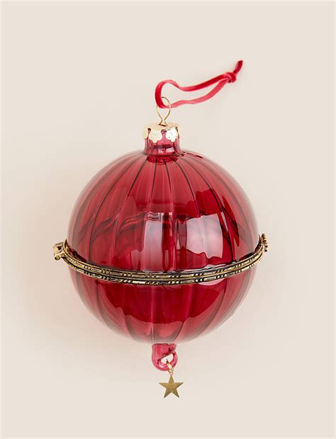 Buy Red Glass Open & Close Bauble at Marks & Spencer