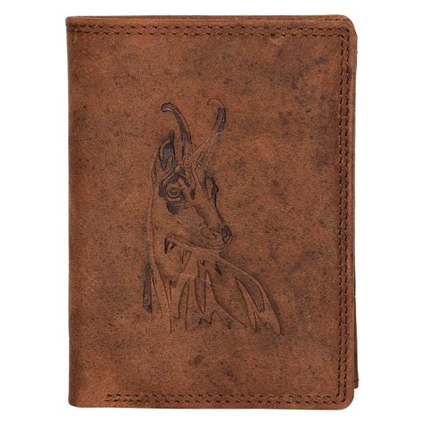 Sassora Genuine Leather RFID Animal Embossed Design Large Notecase