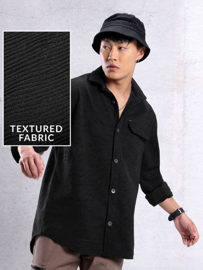 Buy Black Textured Shirt Online in India -Beyoung