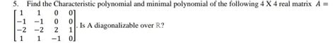 Image result for Examples of Minimal Polynomial of Matrix