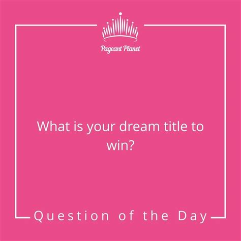 sept 28 Pageant Planet Question of the Day #pageant #beautypageant # ...