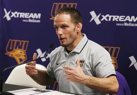 Northern Iowa wrestling coach Doug Schwab runs through his lineup for ...