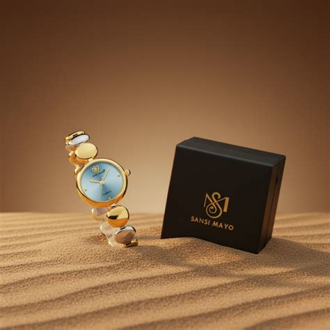 Sansi Mayo Lyana Sky Blue Gold Edition — Women’s Quartz Watch – SansiMayo