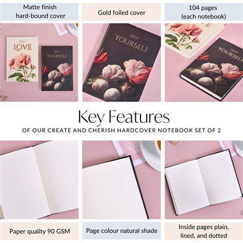 Create And Cherish Hardcover Notebook Set Of 2 Online - Premium ...