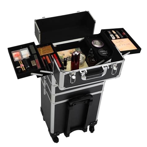 Buy Sesslife Cosmetic Case on Wheels, Aluminum Pro Rolling Makeup Case ...