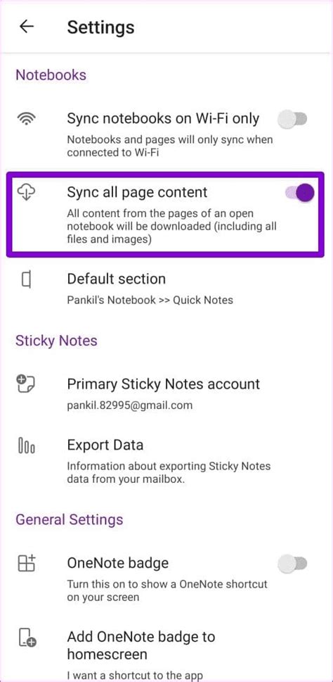 Image result for OneNote Android Sync Notebook