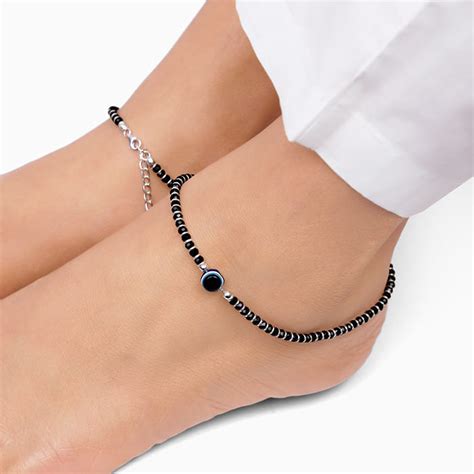 Silver Evil Eye Protection Anklet | Women Anklet – GIVA