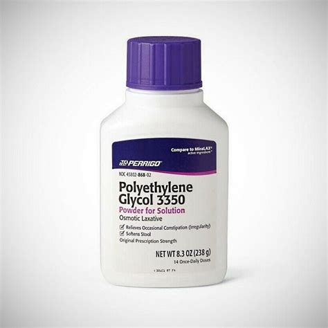 Generic MIRALAX - Polyethylene Glycol 3350 Laxative Powder for ...