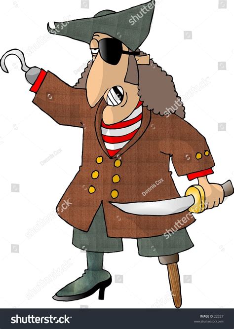 Clipart Illustration Pirate Peg Leg Eye: ilustración de stock 22227
