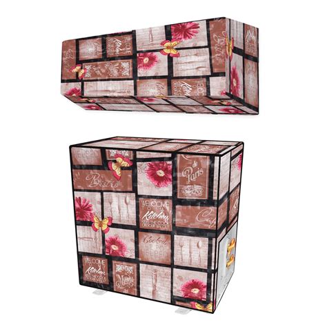 Heart Home Split AC Cover | PVC Floral AC Cover | Outdoor Condenser AC ...