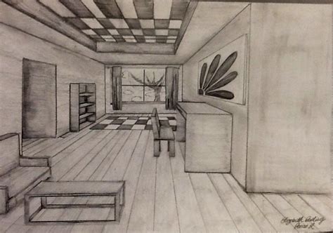 One point perspective room - -Elizabeth's portfolio-