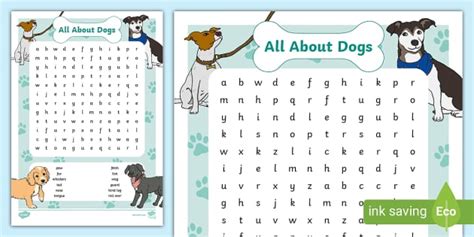 Dog Word Search - KS1 - Animals - Pets (teacher made)