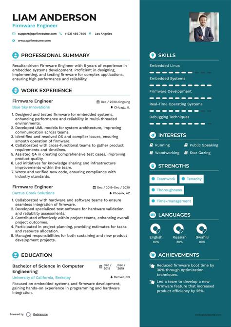 10+ Firmware Engineer Resume Samples & Templates for 2025