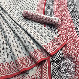 Bagru Hand Block Print Sarees - Manufacturers