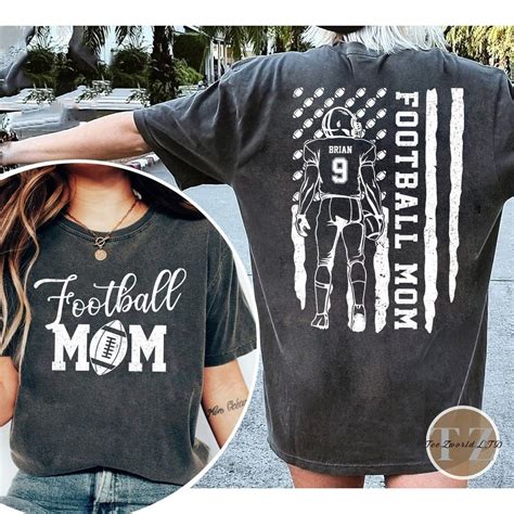 Custom Football Mom Shirt, Personalized Football Mom T Shirt ...