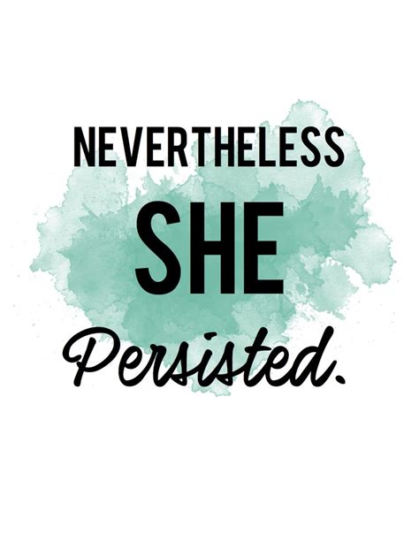 Nevertheless She Persisted Print Elizabeth Warren Quote Print - Etsy