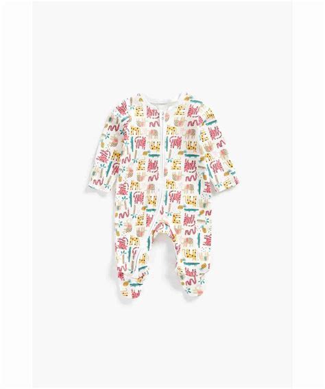 Mothercare Boys 100% Cotton Full Sleeves Sleepsuit - Blue