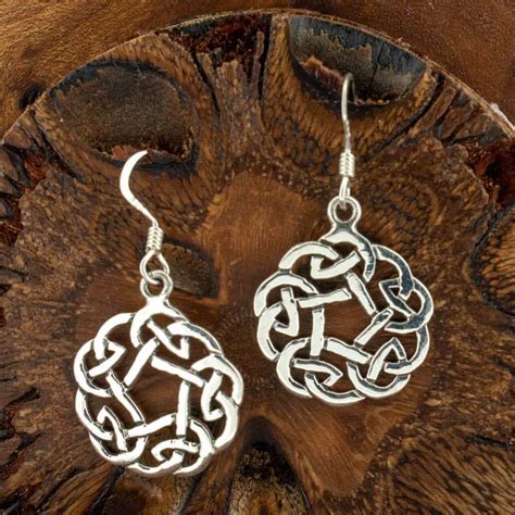 Traditional Celtic Knot Silver Earrings - Royal Mile Silver