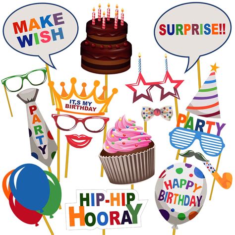 Buy Party Propz Happy Birthday Photo Booth - 17Pcs Happy Birthday ...