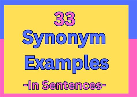 Synonym Examples: 33 Sentences For Better English!