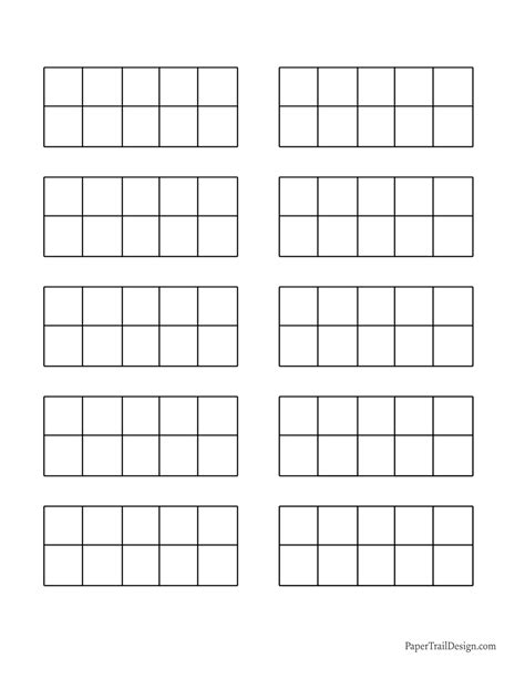 Ten Frame Printables - Paper Trail Design
