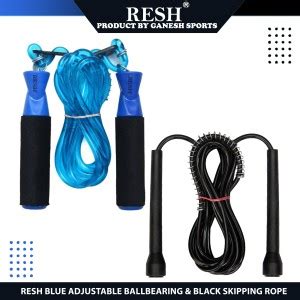 Resh Blue Adjustable Ball Bearing + Black Freestyle Skipping Rope - Buy ...