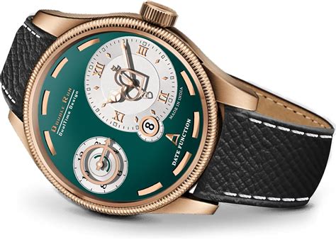 DOUBLERUN Chronograph and Date Display Leather Strap Analog Men Watch ...