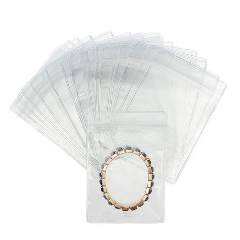100 Pack Clear Plastic Bags for Jewelry, Mini Resealable Bags for Small ...