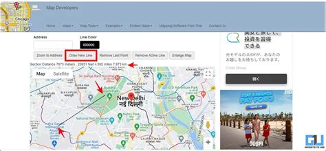 Image result for Distance Between Two Points Map