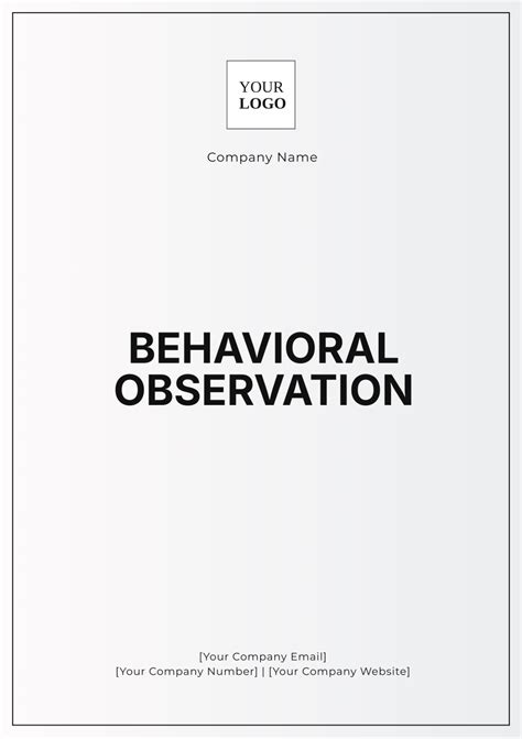 Image result for Behavioural Observation Example