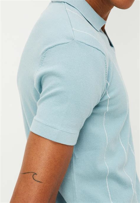 Buy Men Striped Flat Knit Polo T-shirt Online at just Rs. 899.0 ...