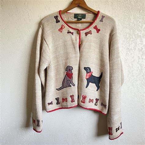 cutest dog sweater , lots of little details , plaid... | Depop