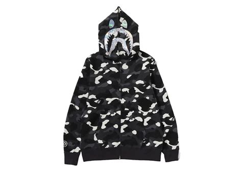 Bape City Camo Shark Full Zip Hoodie (Ss24) Black – Kicks Machine