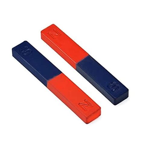 KRYTONE .Fx 2 pcs Bar Magnet Physics Experiment Tool Red Blue Painted N ...