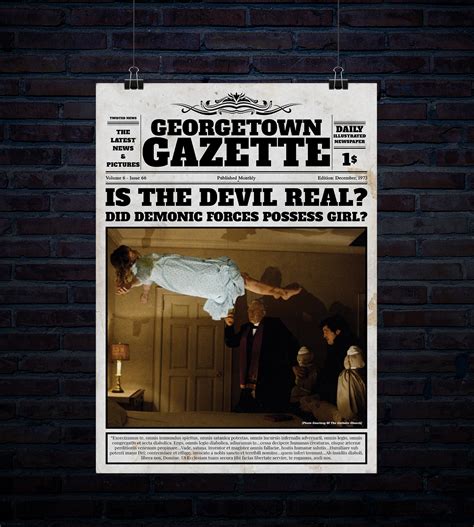 Is the Devil Real? Newspaper Article 20 Inch X 30 Inch 300dpi Poster ...