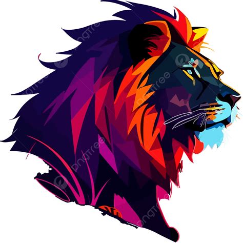 Vector Illustration Design Of A Lion Head, Lion Head Illustration, Lion ...