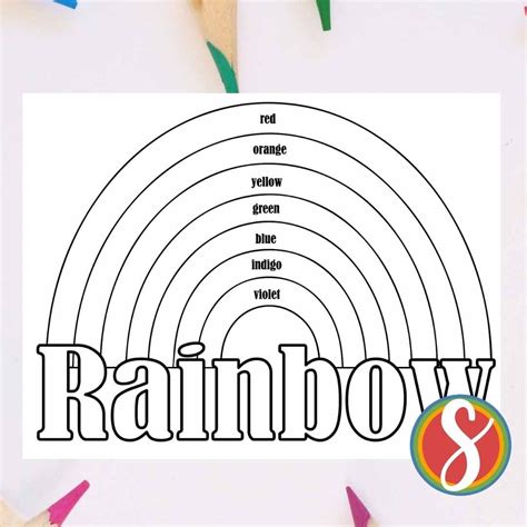 Rainbow Coloring Page With Color Words