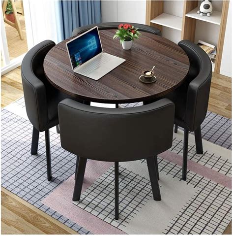Amazon.com: Mfallon Round Conference Table Small Meeting Room Coffee ...