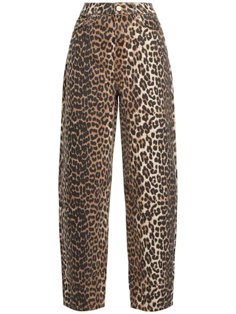 Printed denim jeans - GANNI - Women | Luisaviaroma