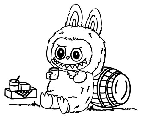 Labubu Free Printable coloring page - Download, Print or Color Online ...